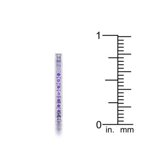 Teresa 0.5ct Amethyst CZ Stainless Steel Eternity Band - Image 5