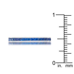 Teresa 0.5ct Sapphire CZ Stainless Steel Eternity Band - Image 4