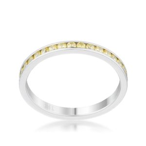 Teresa 0.5ct Jonquil CZ Stainless Steel Eternity Band - Image 3