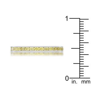 Teresa 0.5ct Jonquil CZ Stainless Steel Eternity Band - Image 4