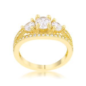 Geneviere 1.45ct CZ 14k Gold Classic Ring - Image 2