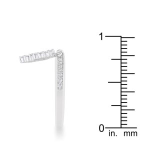 Christmas Tree 0.3ct CZ Rhodium Holiday Charm Ring - Image 4