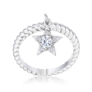 Cubic Zirconia Star Charm Fashion Ring - Image 2