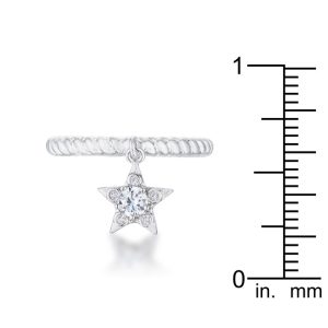 Cubic Zirconia Star Charm Fashion Ring - Image 3
