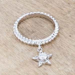 Cubic Zirconia Star Charm Fashion Ring - Image 5