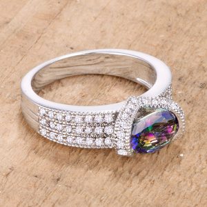 1.6 Ct Mystic Oval CZ Ring - Image 2