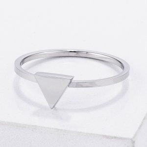 Stainless Steel Triangle Stackable Ring - Image 2