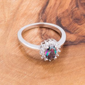 Mystic CZ Petite Oval Ring - Image 2