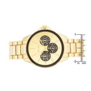 Chrono Gold Metal Watch - Image 3