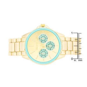 Chrono Gold Metal Watch - Image 3