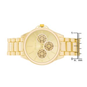 Chrono Gold Metal Watch - Image 3