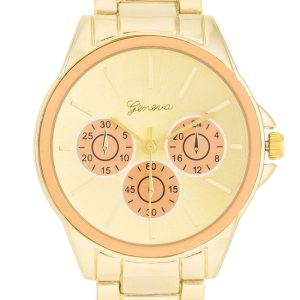 Chrono Gold Metal Watch - Image 2