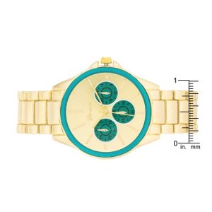 Chrono Gold Metal Watch - Image 3