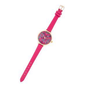 Gold Watch With Floral Print Dial - Image 2