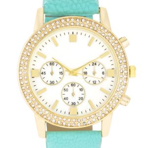Gold Shell Pearl Watch With Crystals - Image 2