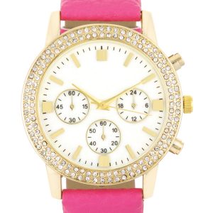 Gold Shell Pearl Watch With Crystals - Image 2