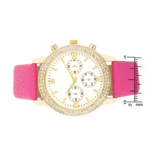 Gold Shell Pearl Watch With Crystals - Image 3