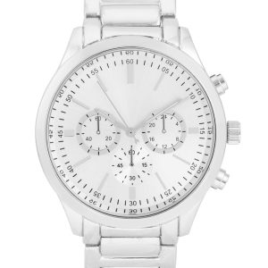Chrono Silvertone Metal Watch - Image 2