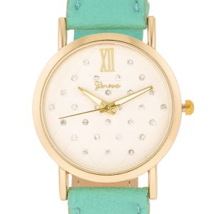 Gold Mint Leather Watch - Image 2